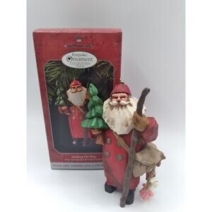 1998 HALLMARK CHRISTMAS ORNAMENT "MAKING HIS WAY" NIB FOLK ART AMERICANA